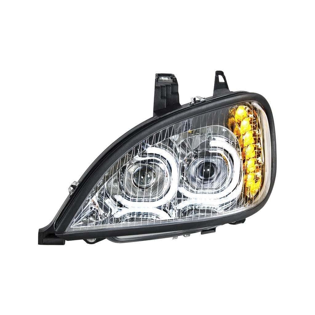 High Power Led Chrome Projection Headlight For 2001-2020 Freightliner Columbia 3 FREIGHTLINER COLUMBIA (01-20): UNITED PACIFIC LED