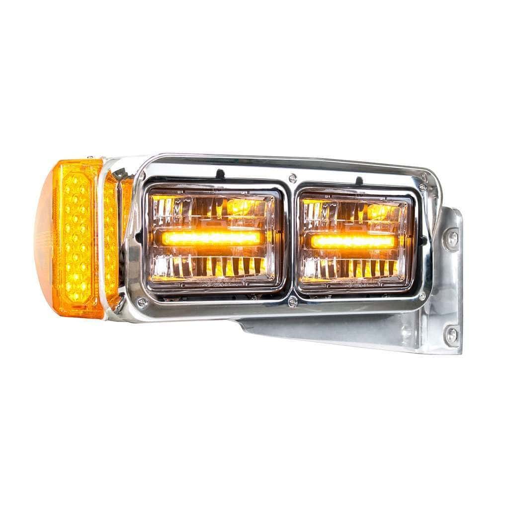 Ultralit 4&Quot;X6&Quot; Led Headlight W/ Amber Position Light (Low Beam) 7 ULTRALIT - 4" X 6" Rectangular LED Headlight With Amber LED Position Light - Low Beam
