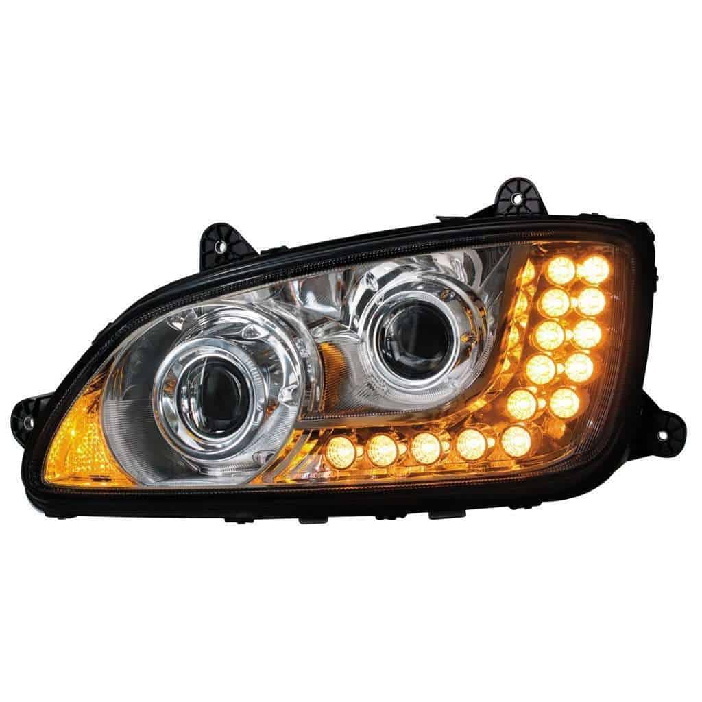 Kenworth T660 Chrome Projector Headlight Assembly (2008–2017)