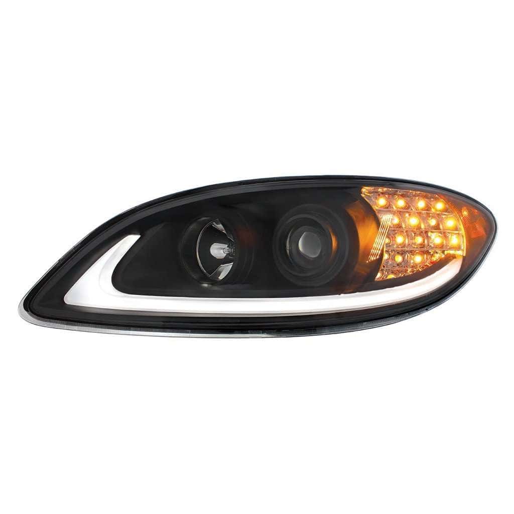 International ProStar Black Projection Headlight w/LED Signal & Light Bar