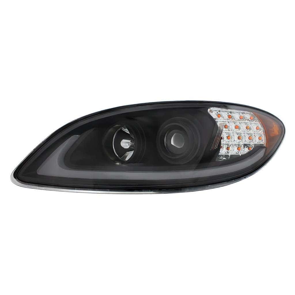 International ProStar Black Projection Headlight w/LED Signal & Light Bar