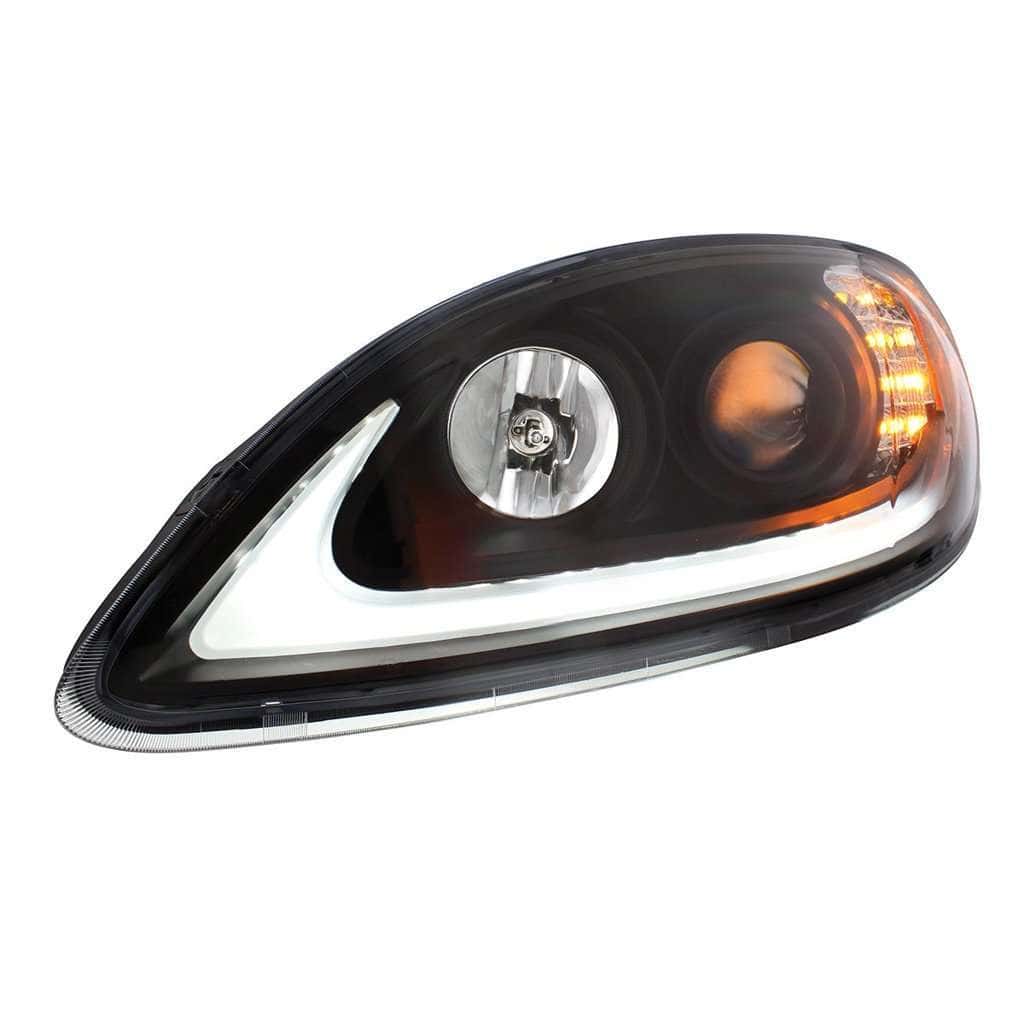 International Prostar Black Projection Headlight W/Led Signal &Amp; Light Bar 3 International ProStar Black Projection Headlight w/LED Signal & Light Bar