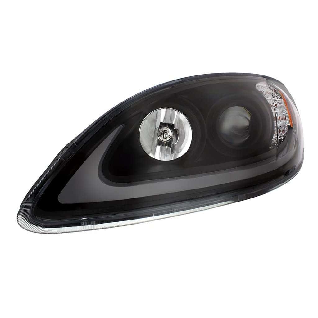 International Prostar Black Projection Headlight W/Led Signal &Amp; Light Bar 4 International ProStar Black Projection Headlight w/LED Signal & Light Bar