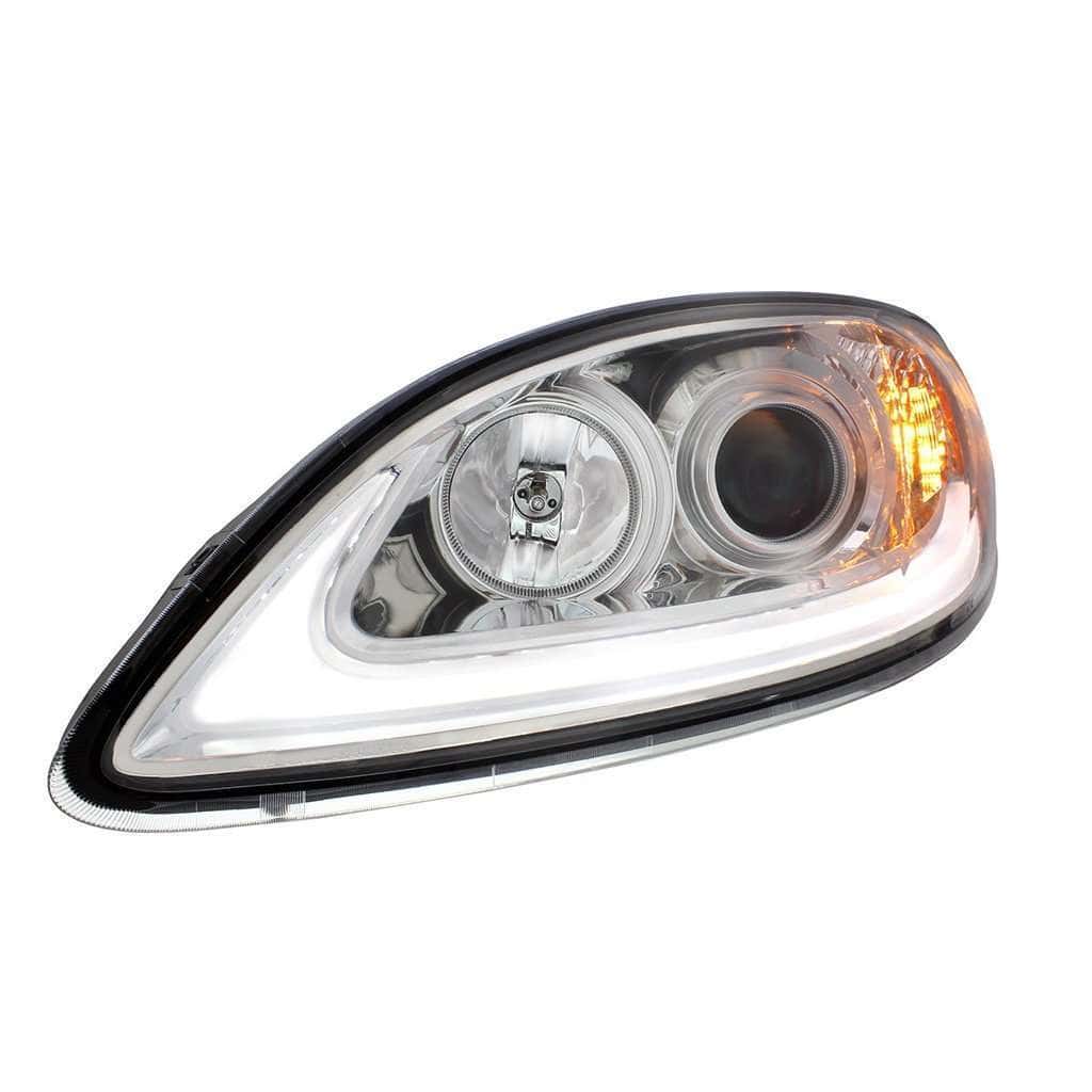 International Prostar Chrome Projection Headlight W/Led Position Light Bar 3 International ProStar Chrome Projection Headlight w/LED Position Light Bar