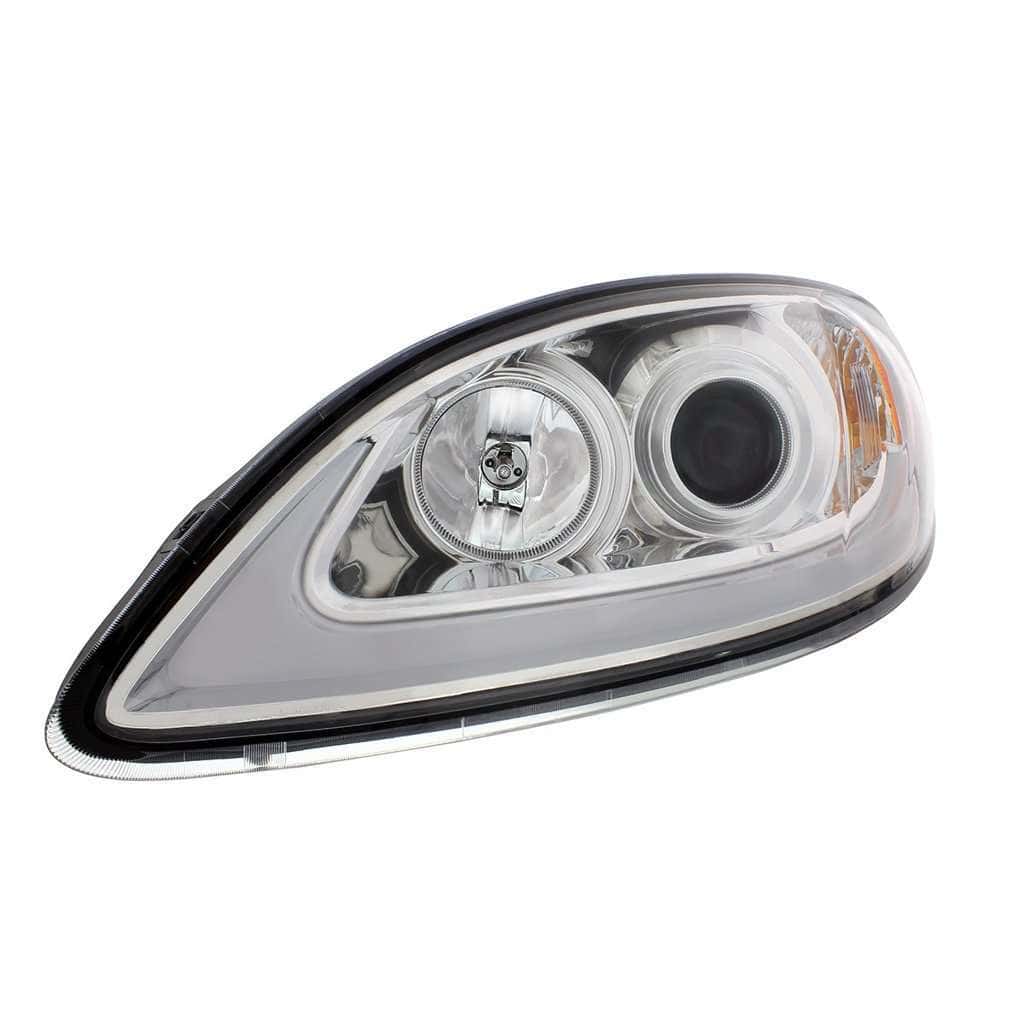 International Prostar Chrome Projection Headlight W/Led Position Light Bar 4 International ProStar Chrome Projection Headlight w/LED Position Light Bar
