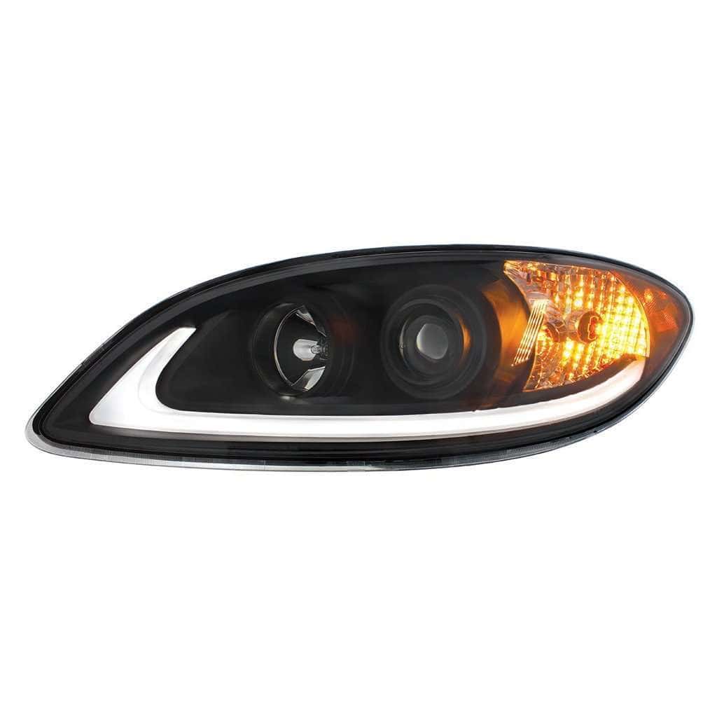 International ProStar Black Projection Headlight w/LED Position Light Bar