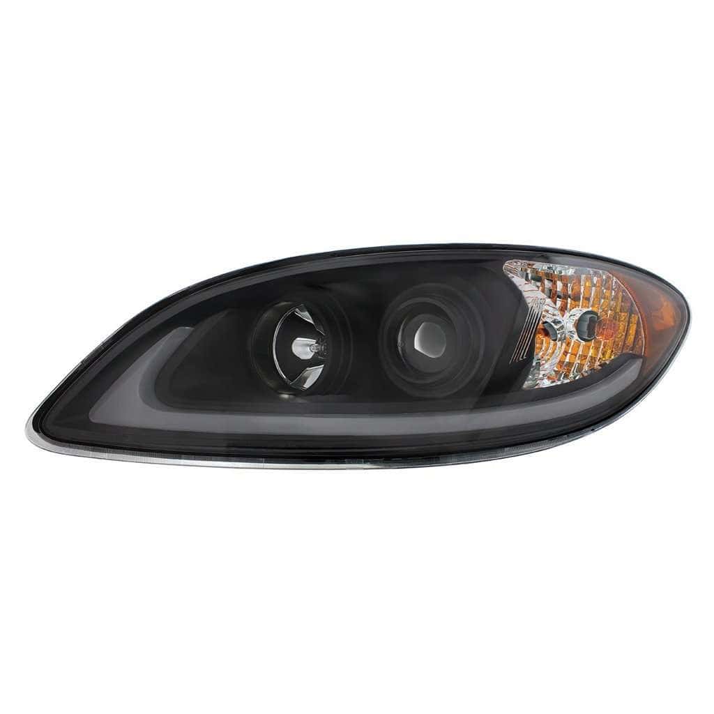 International ProStar Black Projection Headlight w/LED Position Light Bar