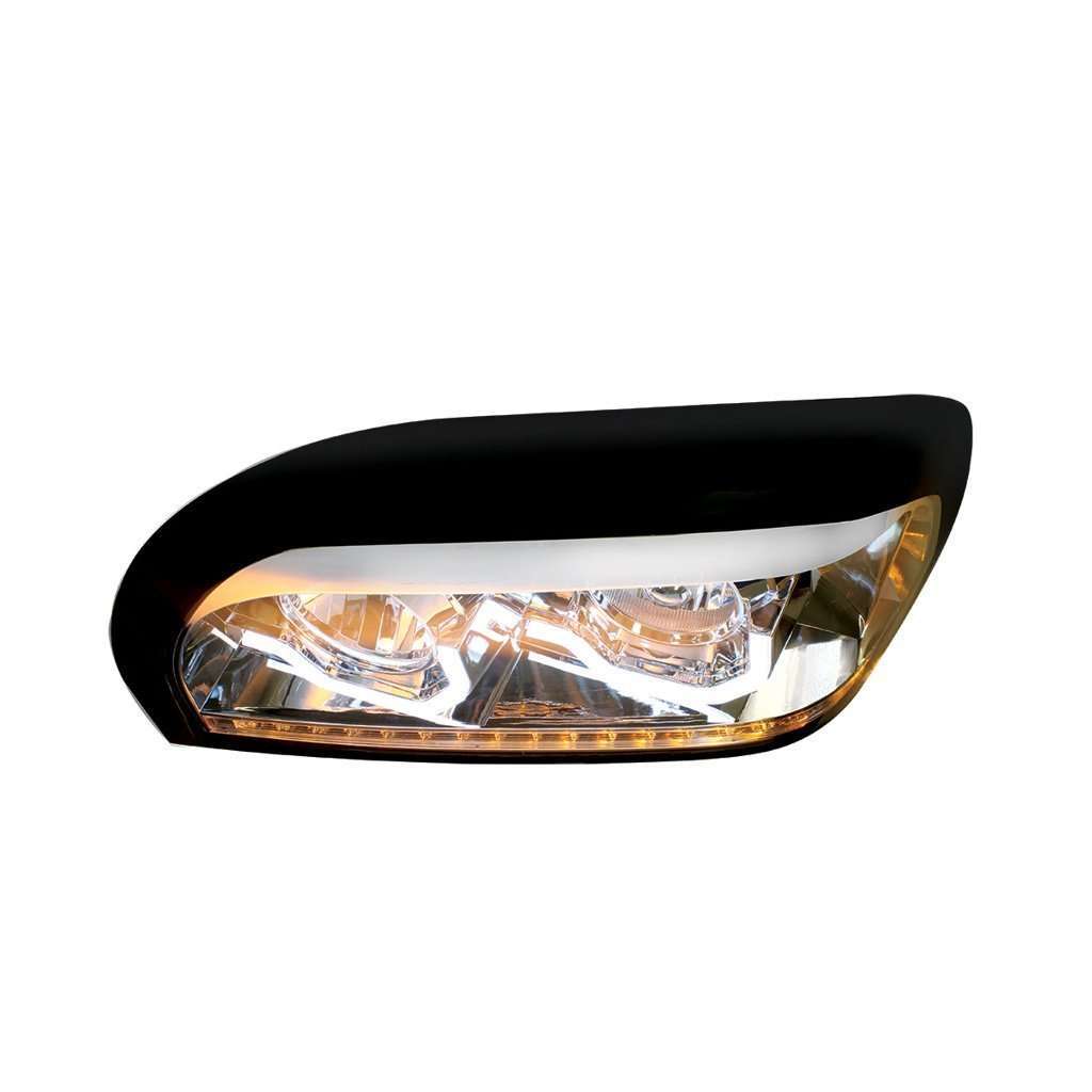 Freightliner Century Chrome Headlight W/Led Turn Signal &Amp; Light Bar 3 Freightliner Century Chrome Headlight w/LED Turn Signal & Light Bar