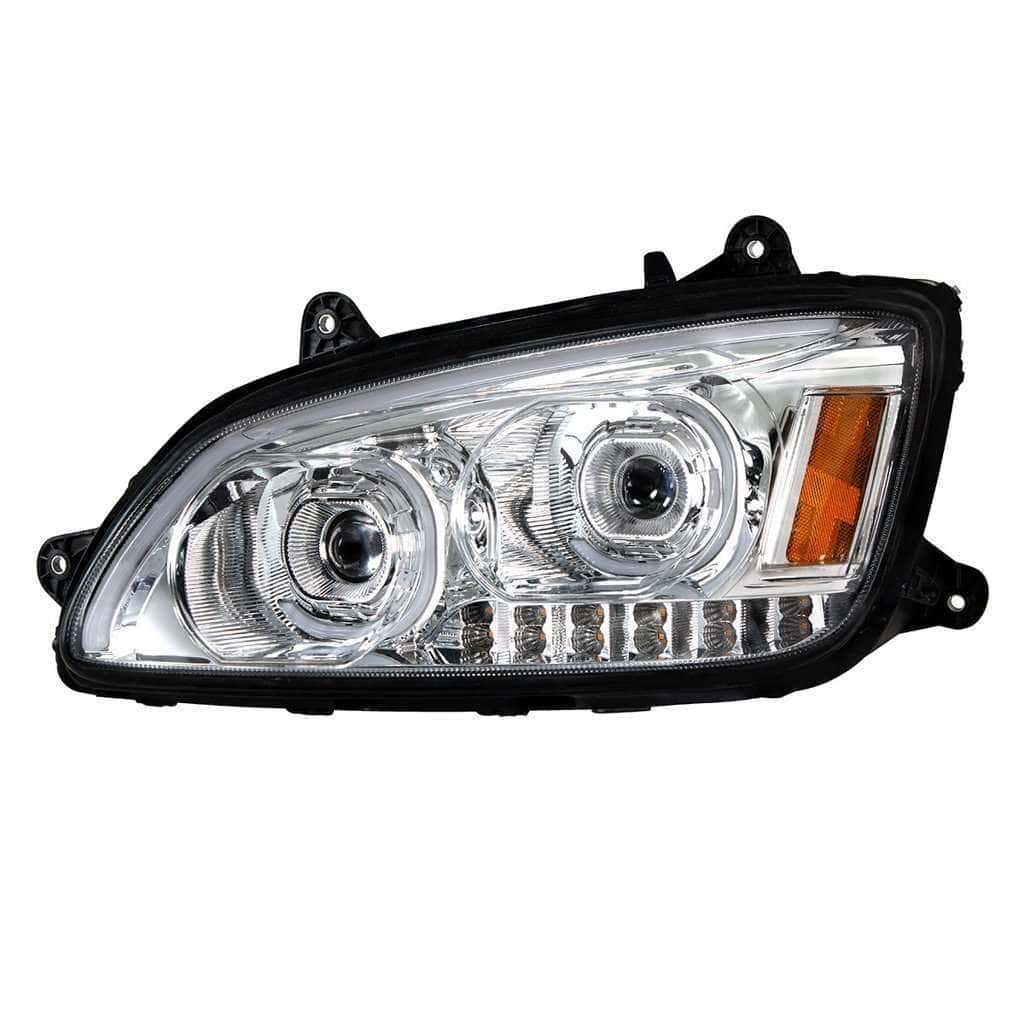 Kenworth T660 LED Headlights (07-17): United Pacific-Chrome