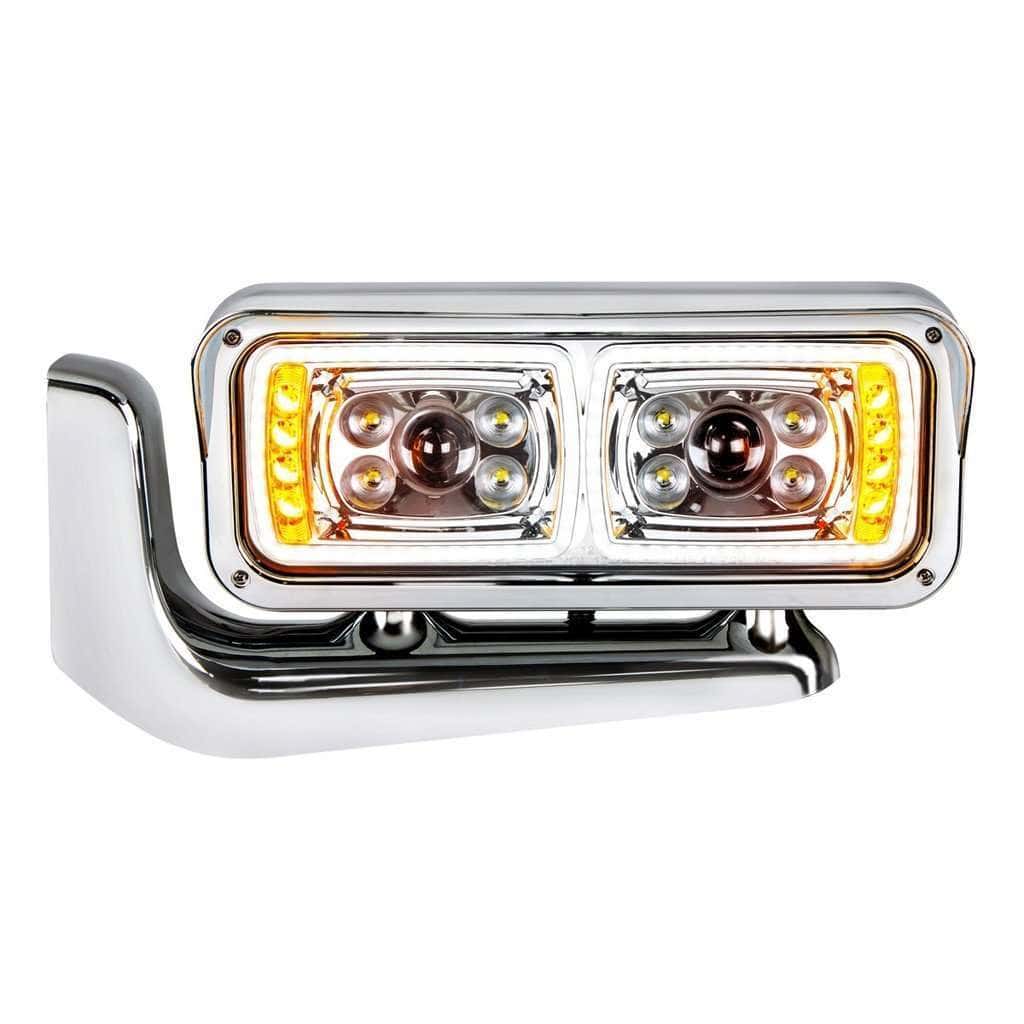 Peterbilt 379 LED Projection Headlight Assembly Chrome