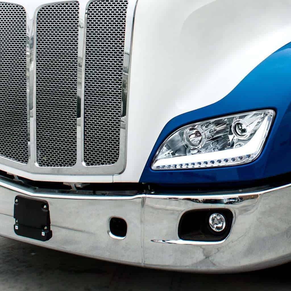 Peterbilt 579 Chrome Projection Headlights With Led Position &Amp; Signal 6 Peterbilt 579 Projection Headlight w LED Position Light/Signal (12-21)-Chrome