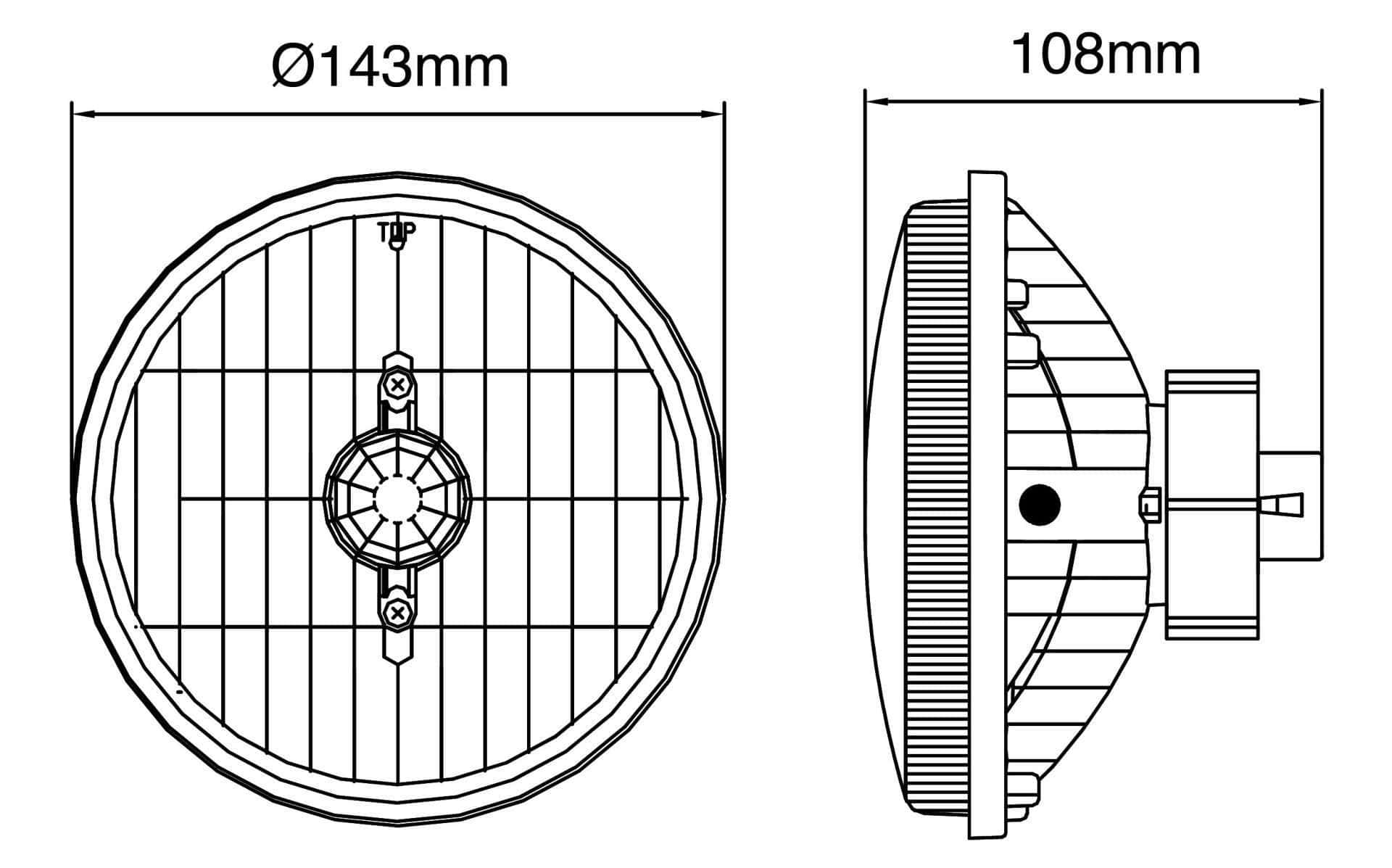 Starr 5.75&Quot; Round Halogen Headlight Conversion (Single) 4 Starr 5.75" Round Halogen Headlight Conversion (Single) - Image 4