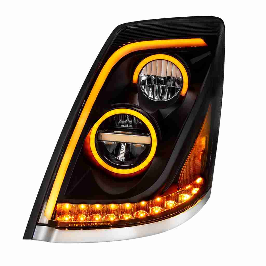2013–2017 Volvo Vn/Vnl Blackout Led Headlight (Factory Led Only) 3 2003–2017 Volvo VN/VNL Blackout LED Headlight (Factory LED Replacement)