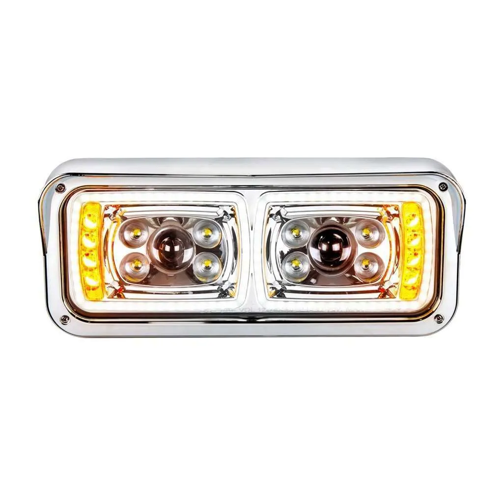 Dual 4x6 Multi-Projector LED Headlight, Chrome