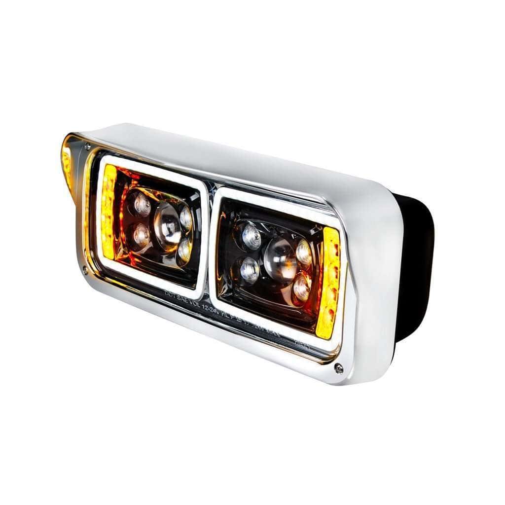 10 High Power Led &Quot;Blackout&Quot; Projection Headlight With Led Turn Signal &Amp; Position Light Bar 4 10 High Power LED "Blackout" Projection Headlight With LED Turn Signal & Position Light Bar