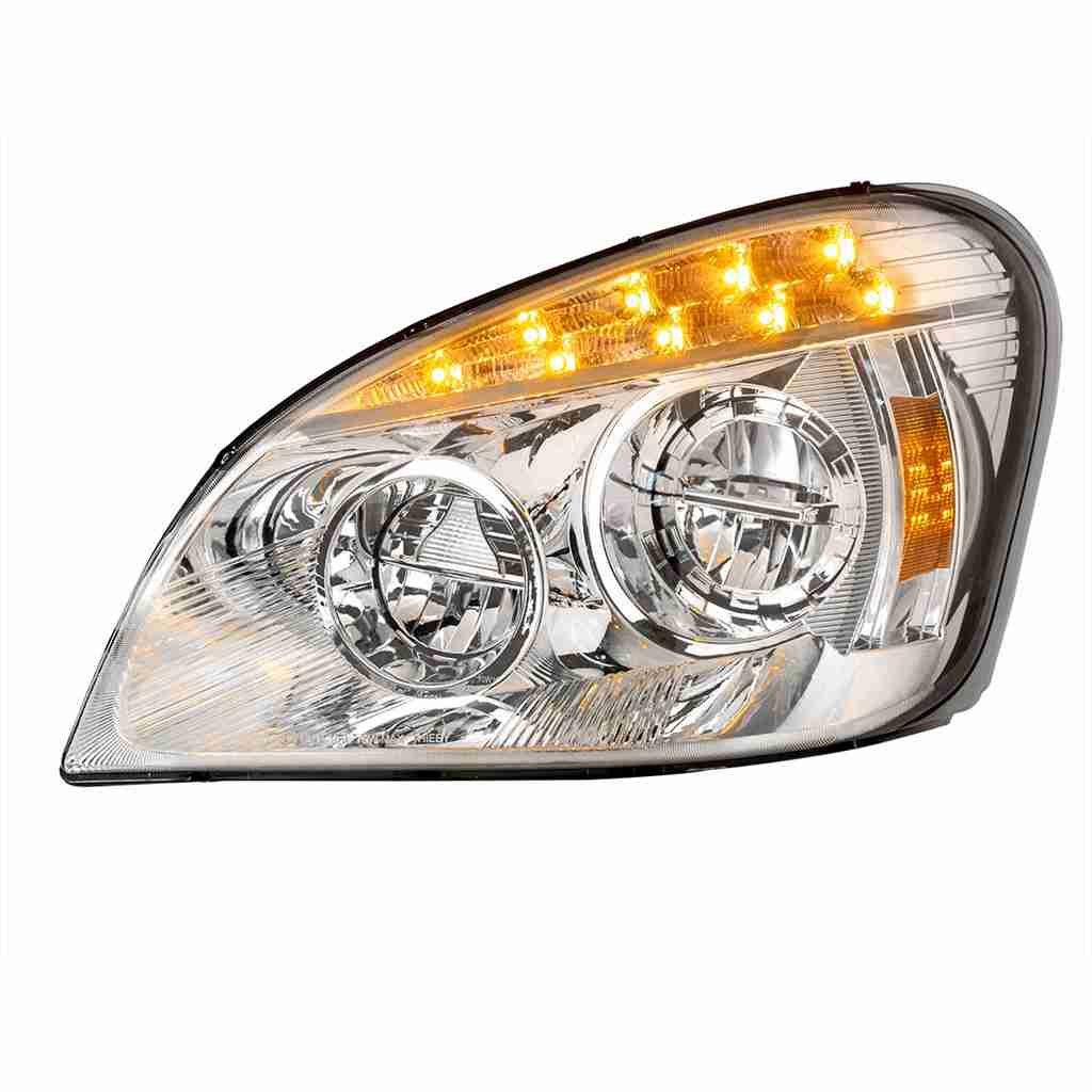 Chrome LED Headlight for 2008-2017 Freightliner Cascadia