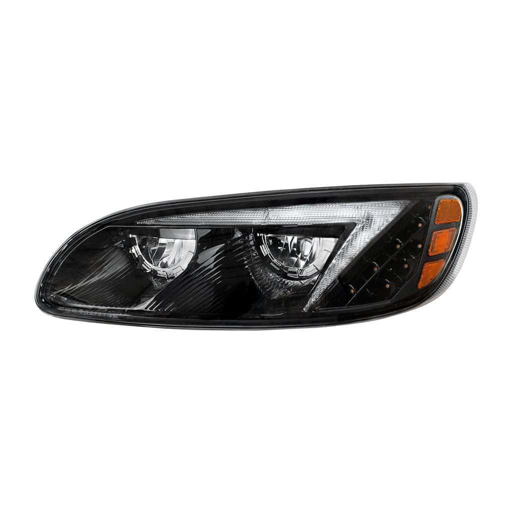 LED Headlight for Peterbilt 386 (2005-2015) & 387 (1999-2010)-Black