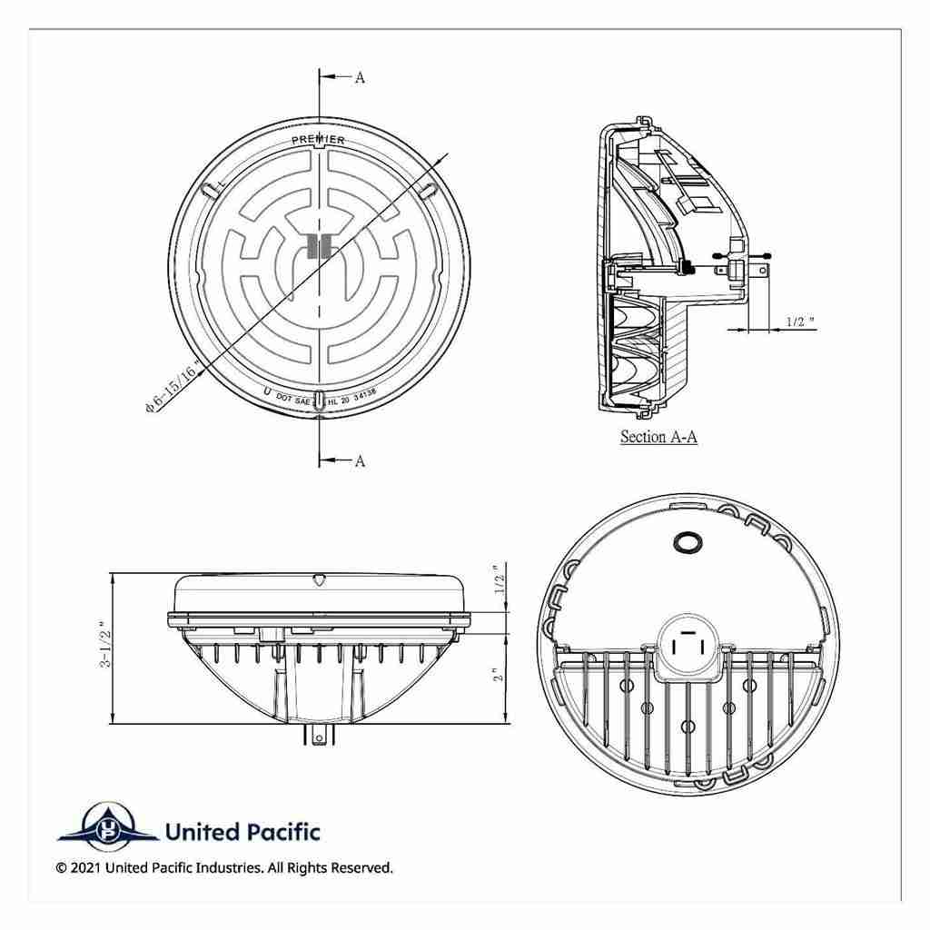 Ultralit - Heated 7&Quot; Led Headlight With Polycarbonate Lens &Amp; Housing 6 ULTRALIT - Heated 7 LED Headlight With Polycarbonate Lens & Housing