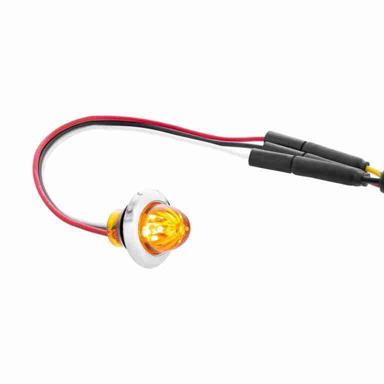 United Pacific 39231 3/4" Amber/Blue Dual Watermelon LED Lights – Chrome Housing