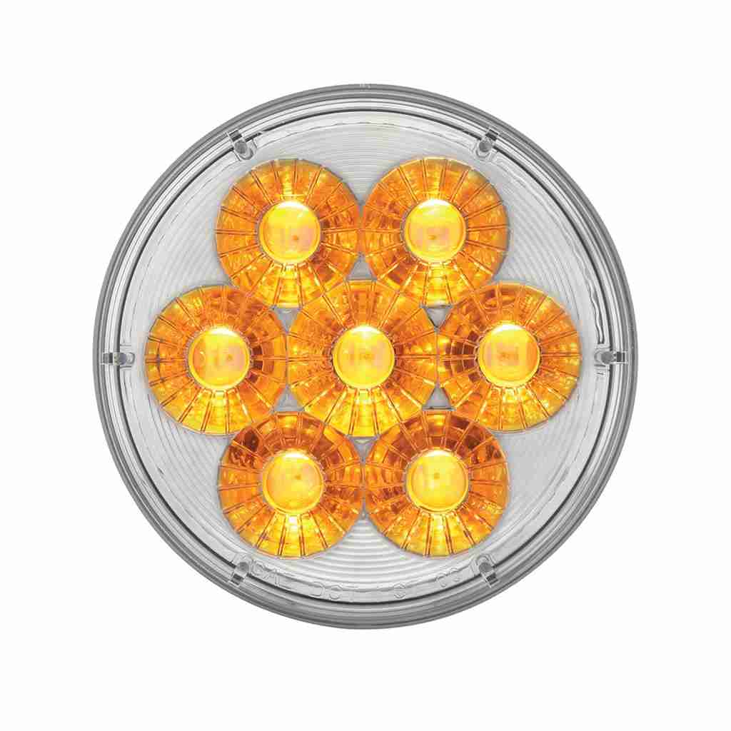 14 Led 4&Quot; Round Double Fury (Stop, Turn &Amp; Tail) - Red &Amp; Amber Led/ Clear Lens 5 14 LED 4" Round Double Fury (Stop, Turn & Tail) - Red & Amber LED/ Clear Lens