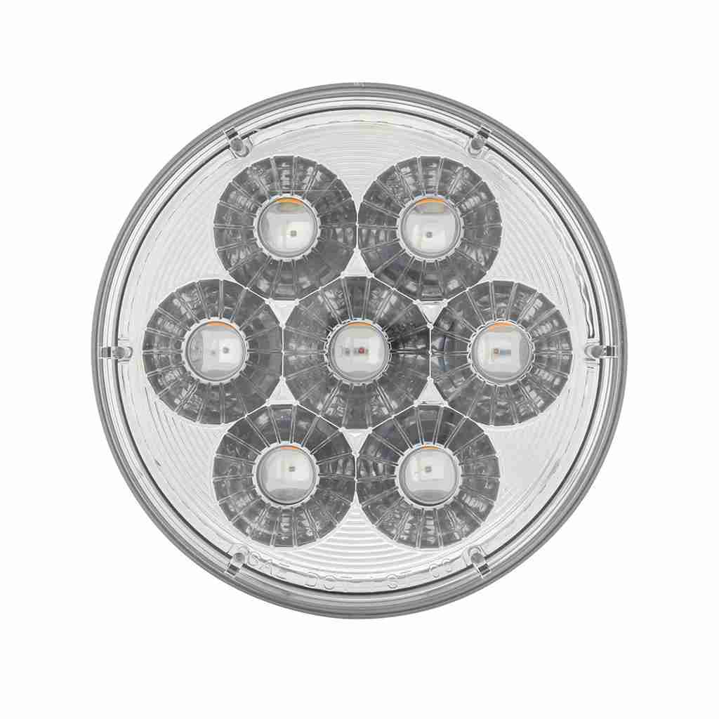 14 Led 4&Quot; Round Double Fury (Stop, Turn &Amp; Tail) - Red &Amp; Amber Led/ Clear Lens 3 14 LED 4" Round Double Fury (Stop, Turn & Tail) - Red & Amber LED/ Clear Lens