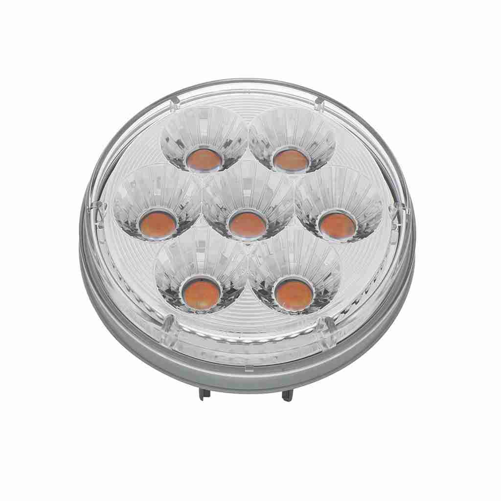 14 Led 4&Quot; Round Double Fury (Stop, Turn &Amp; Tail) - Red &Amp; Amber Led/ Clear Lens 6 14 LED 4" Round Double Fury (Stop, Turn & Tail) - Red & Amber LED/ Clear Lens
