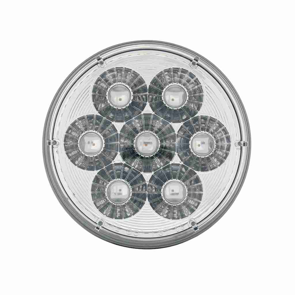 14 Led 4&Quot; Round Double Fury (Stop, Turn &Amp; Tail) - Red &Amp; Blue Led/Clear Lens 3 14 LED 4" Round Double Fury (Stop, Turn & Tail) - Red & Blue LED/Clear Lens