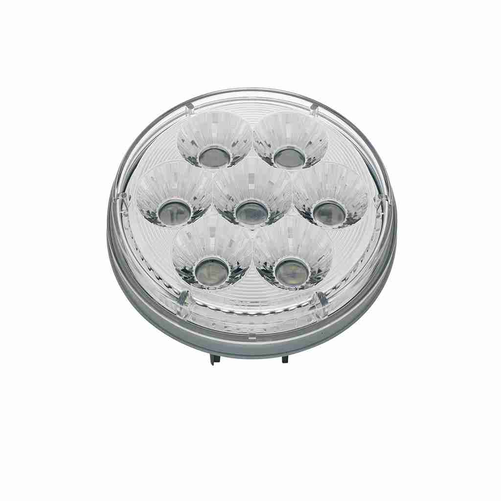 14 Led 4&Quot; Round Double Fury (Stop, Turn &Amp; Tail) - Red &Amp; Blue Led/Clear Lens 6 14 LED 4" Round Double Fury (Stop, Turn & Tail) - Red & Blue LED/Clear Lens