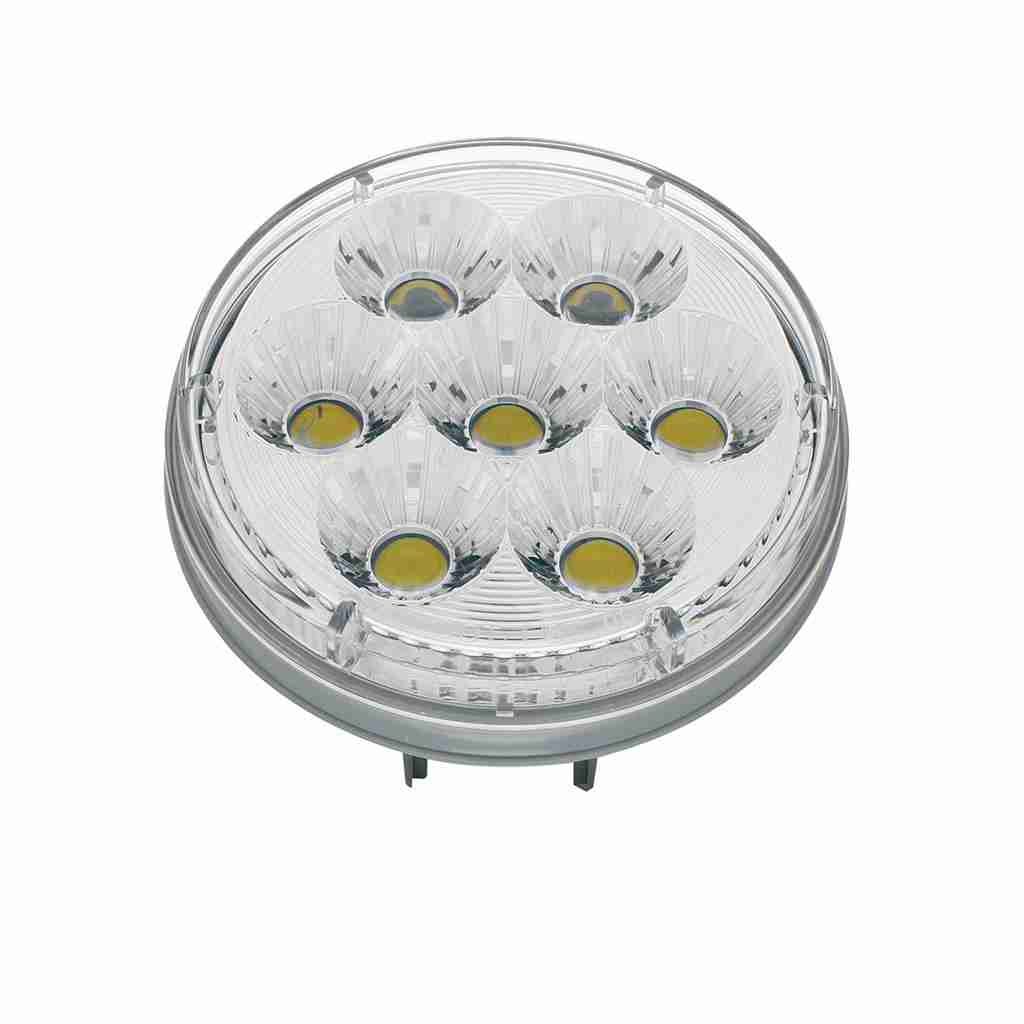 14 Led 4&Quot; Round Double Fury (Stop, Turn &Amp; Tail) - Red &Amp; White Led/Clear Lens 6 14 LED 4" Round Double Fury (Stop, Turn & Tail) - Red & White LED/Clear Lens