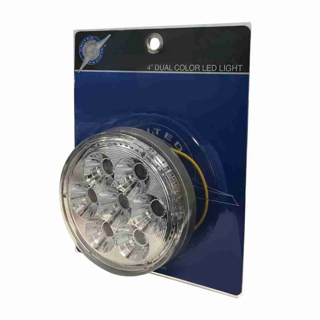 14 LED 4" Round Double Fury (Stop, Turn & Tail) - Red & White LED/Clear Lens