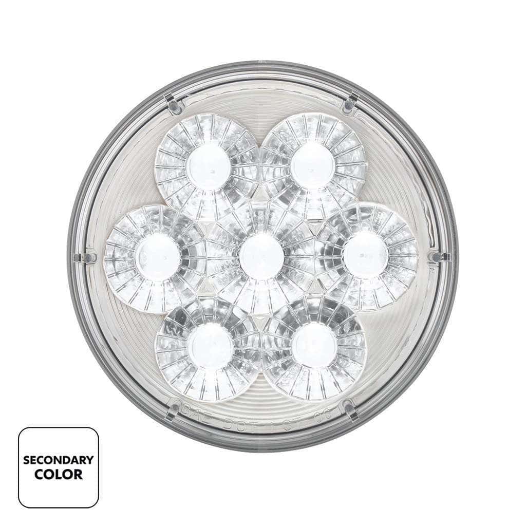 14 Led 4&Quot; Round Double Fury (Turn Signal) - Amber &Amp; White Led/Clear Lens 3 14 LED 4" Round Double Fury (Turn Signal) - Amber & White LED/Clear Lens