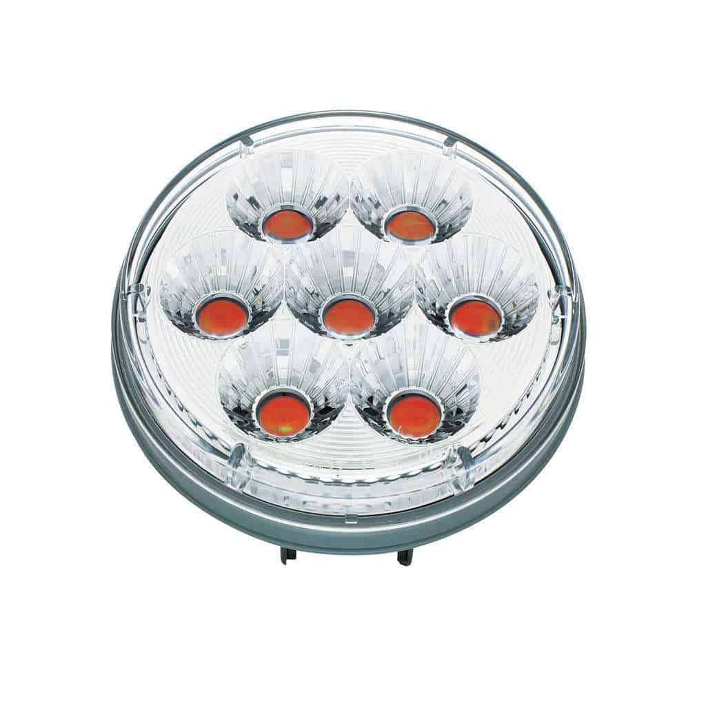 14 Led 4&Quot; Round Double Fury (Turn Signal) - Amber &Amp; White Led/Clear Lens 4 14 LED 4" Round Double Fury (Turn Signal) - Amber & White LED/Clear Lens