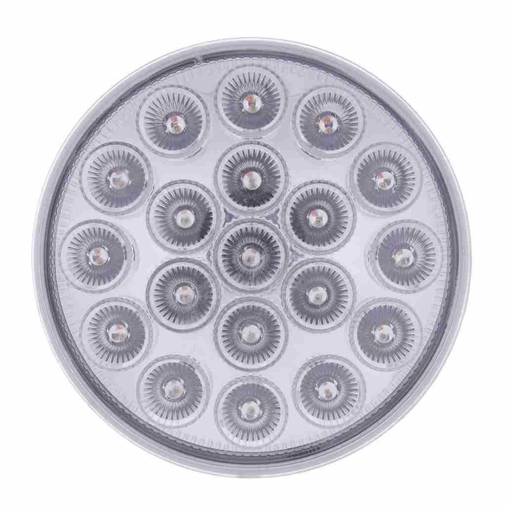 19 Led 4&Quot; Round Double Fury (Stop, Turn, Tail) With Warning Light - Red &Amp; Amber Led/Clear Lens 4 19 LED 4" Round Double Fury (Stop, Turn, Tail) With Warning Light - Red & Amber LED/Clear Lens