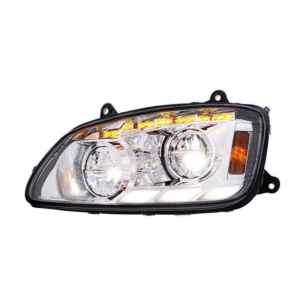 Kenworth T660 LED Headlights w/ Sequential Turn Signal & Triple Light Bars (2008–2017)