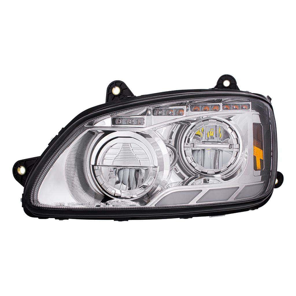 Kenworth T660 Led Headlights W/ Sequential Turn Signal &Amp; Triple Light Bars (2008–2017) 3 Kenworth T660 LED Headlights 2008 to 2017 With Sequential Turn Signals