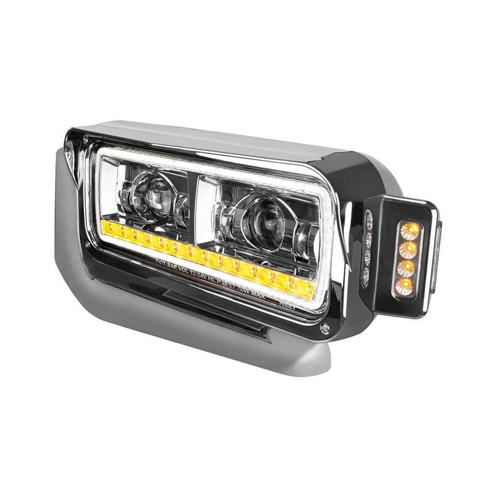 Peterbilt 379 LED Headlights - Chrome