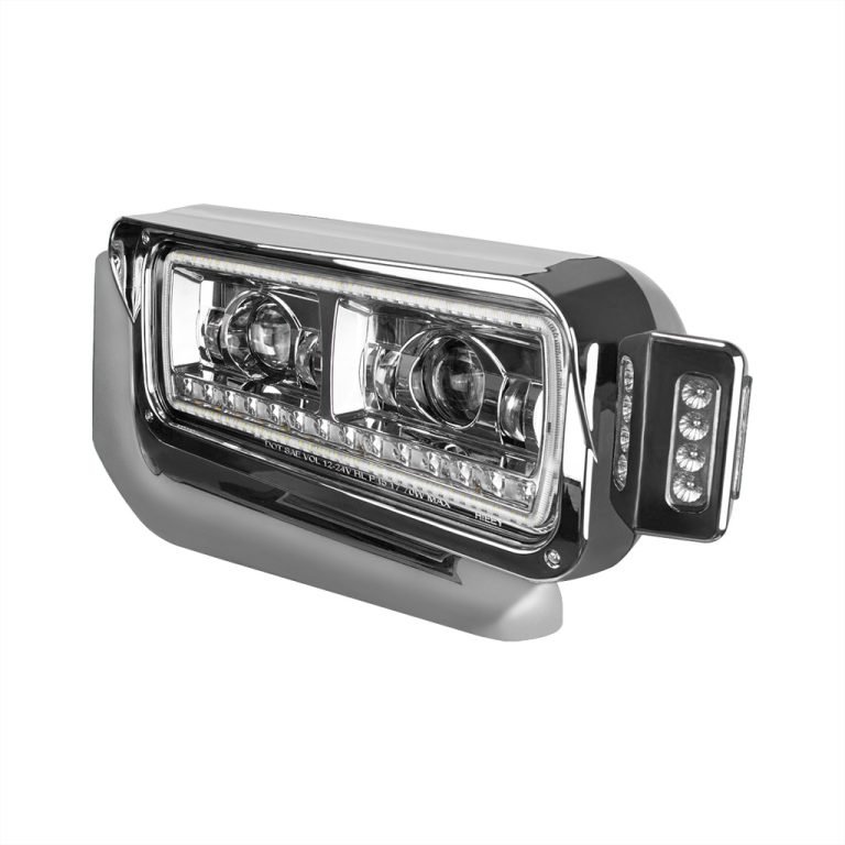 thumbnail interactive-video image 1 of United Pacific 4x6 LED Sealed Beam Headlights – Heated, Black Housing, High/Low – 2 Pack 1 of 4