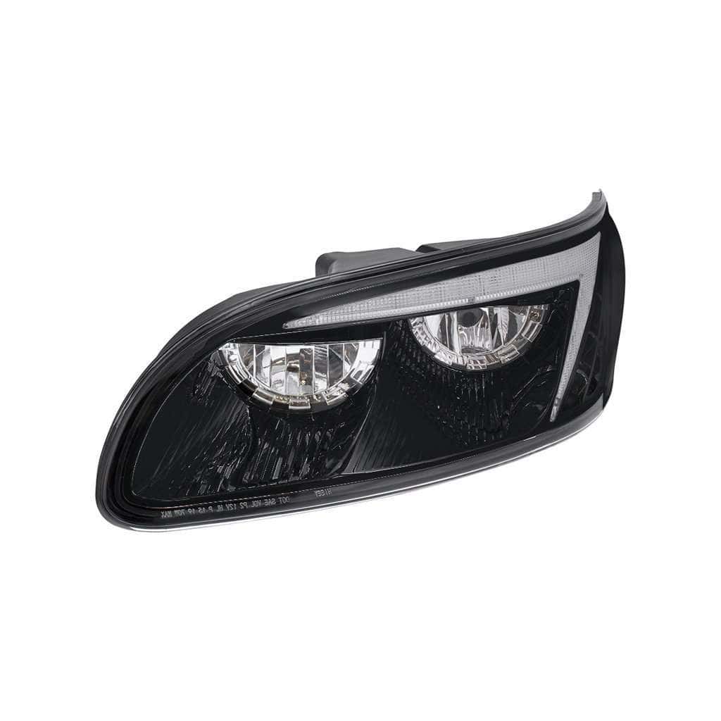 Peterbilt 386 / 387 Black Rgb Led Headlights With Color-Changing Light Bar 5 Peterbilt 386 LED RGB Headlights 2005 - 2015