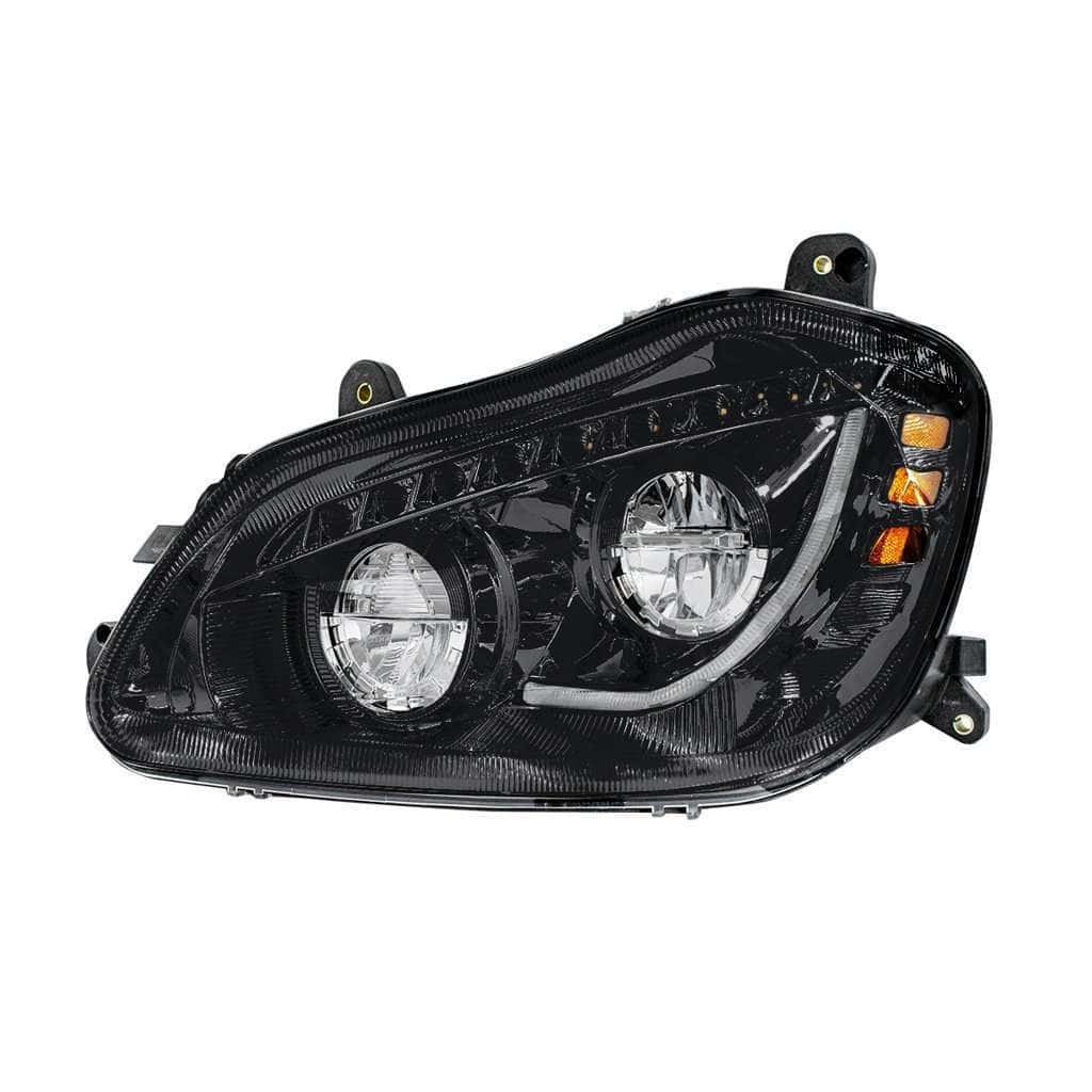 Stealth Series: High-Power 45 LED Headlight with Sequential Turn Signal for Kenworth T680 (2013-2021)-Black