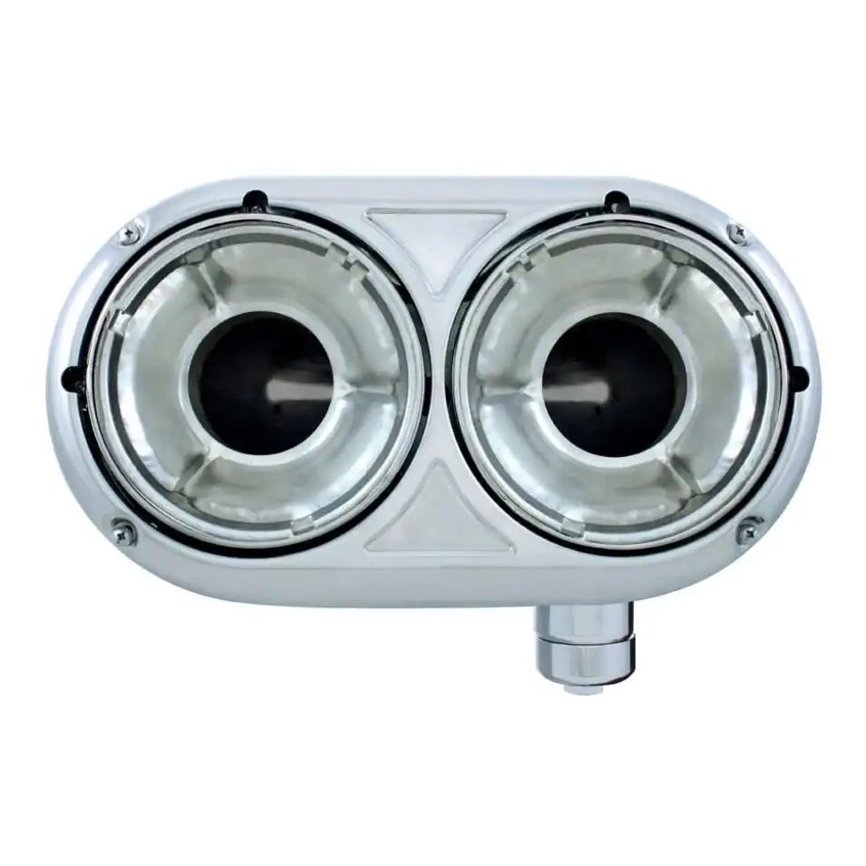 Peterbilt 359 Dual 5.75" Stainless Headlight Housing with Inner Lamp Bucket
