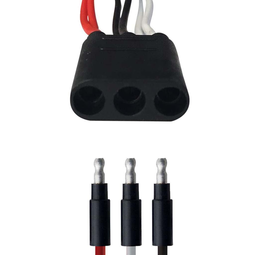 150 Count 3-Prong Female Bullet Plugs Wire Harness Roll - 74' W/6&Quot; Lead Between Plugs 3 150 COUNT 3-PRONG FEMALE BULLET PLUGS WIRE HARNESS ROLL - 74' W/6" LEAD BETWEEN PLUGS