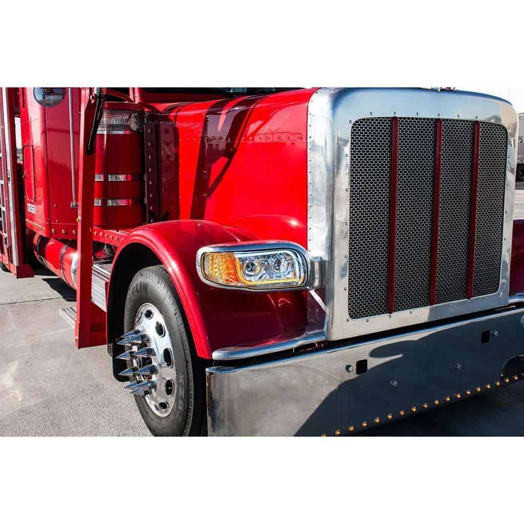 Peterbilt 389 Chrome Led Headlights With Dual-Color Light Bar &Amp; Turn Signal 8 Peterbilt 389 High Power LED Chrome Headlight Assembly 2008-2024
