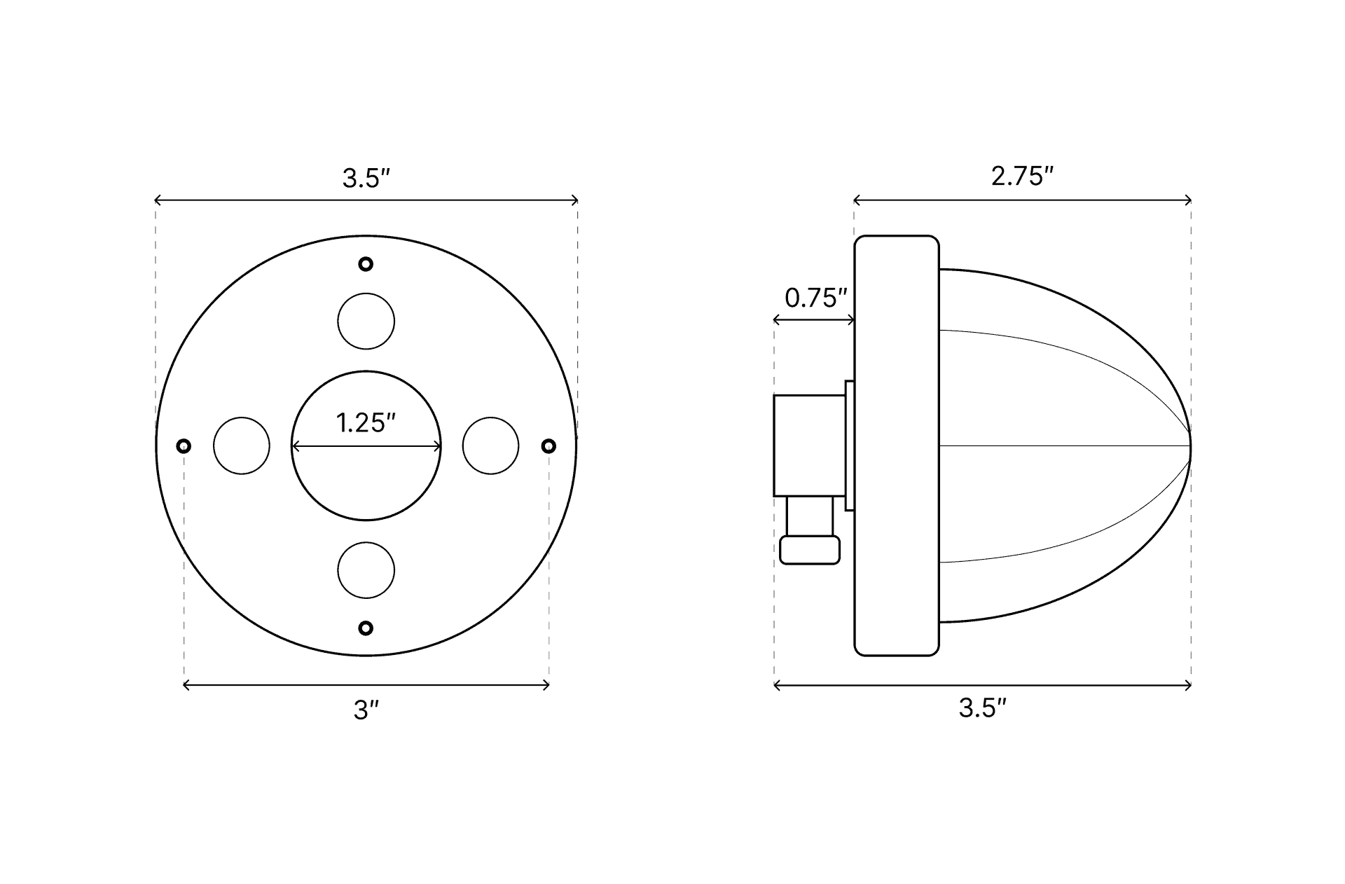 Red Glass Is Class Watermelon Light – Star Lens Led Marker 3 Alpha Series Lighting Glass is Class Watermelon light Dimensions