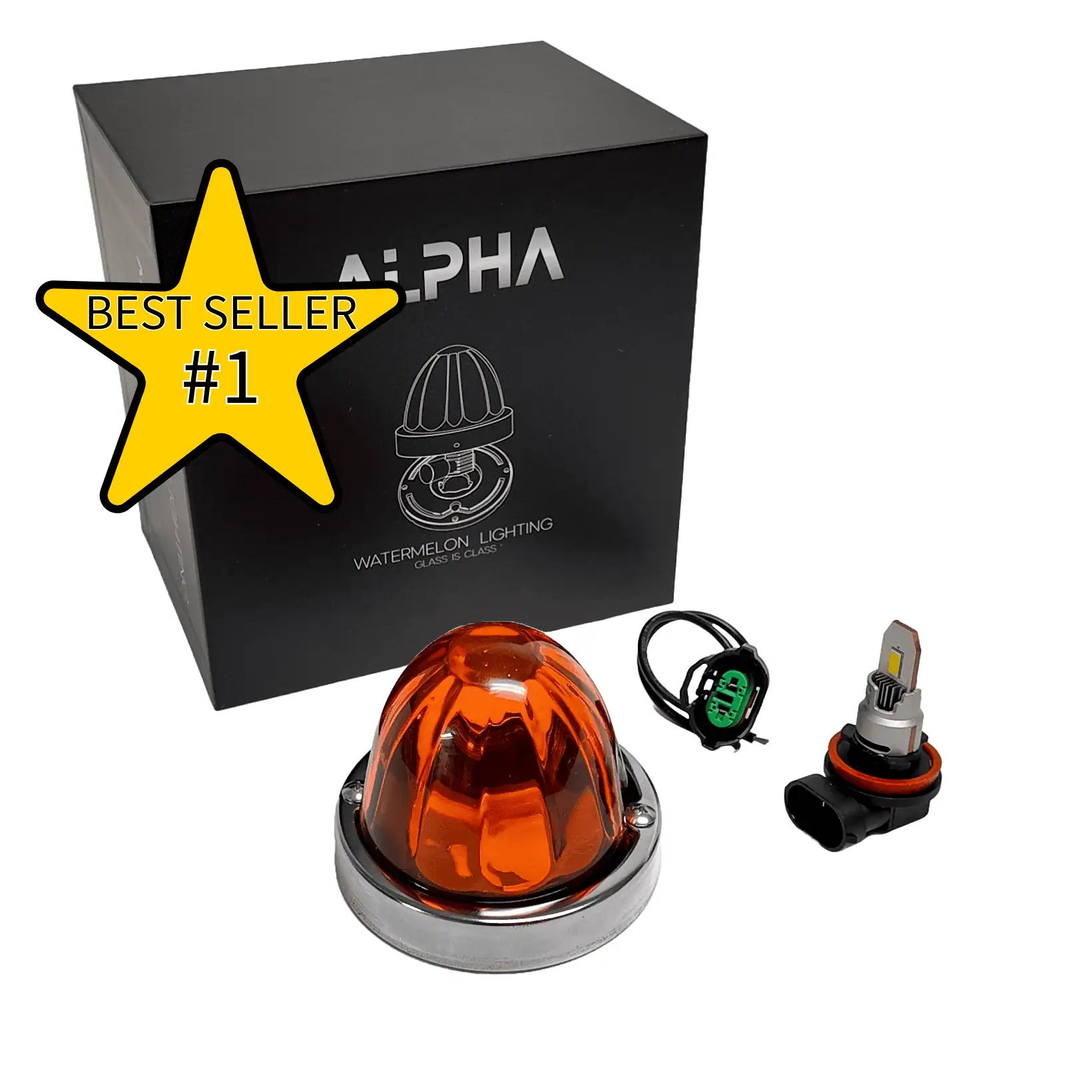 Amber Glass is Class Watermelon Light – Star Lens LED Marker