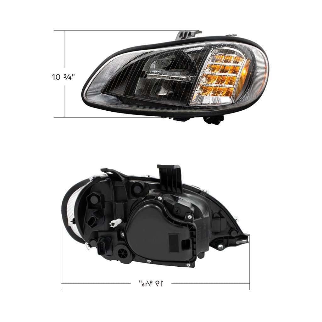 High Power Full Led Headlight For 2003-2024 Freightliner M2-Black 8 Freightliner M2 S2RV Black LED Headlights 2002–2024