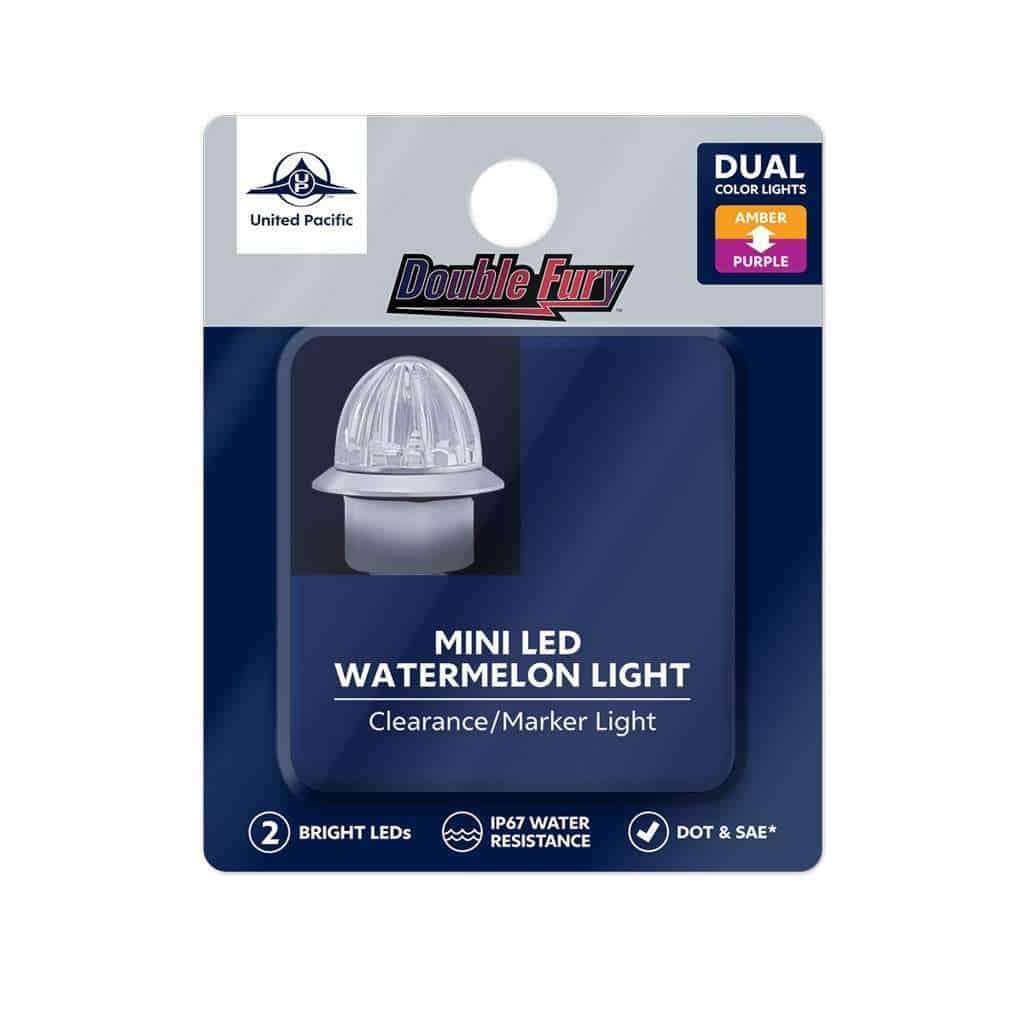 4 Led Watermelon Double Fury Light – Amber &Amp; Purple W/Clear Lens 7 4 LED Watermelon Double Fury Light – Amber & Purple w/Clear Lens