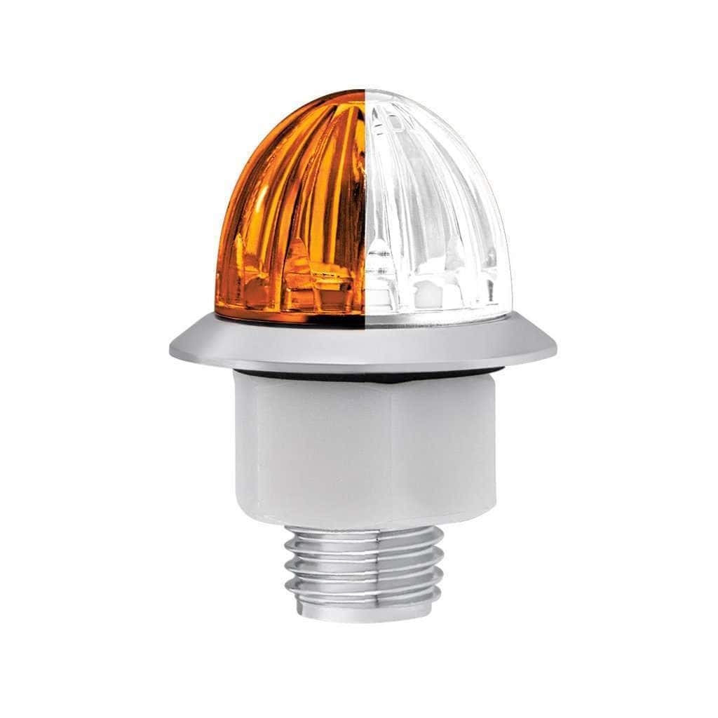Double Fury 4 Led Dual Function Mini Watermelon Light – Amber &Amp; White 5 4 LED Watermelon Double Fury Light – Amber & White w/Clear Lens