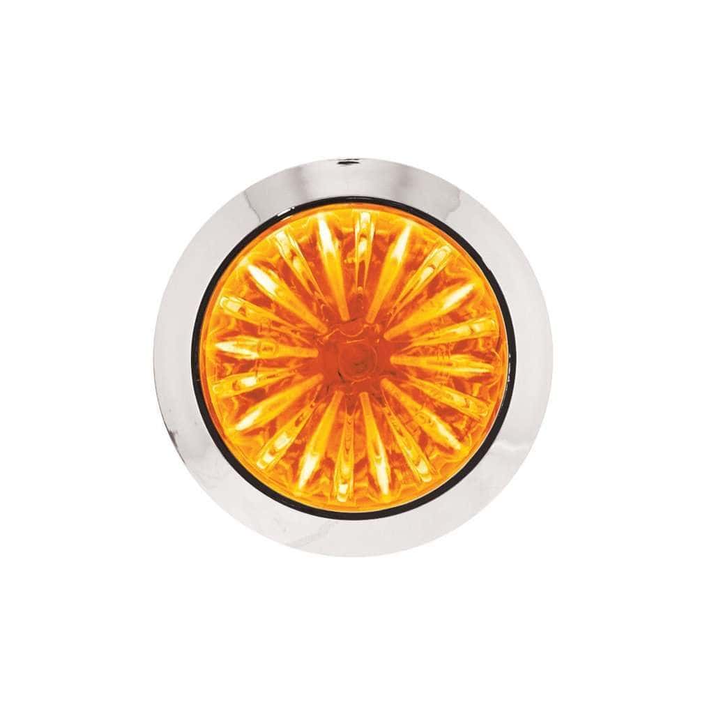 Double Fury 4 Led Dual Function Mini Watermelon Light – Amber &Amp; White 6 4 LED Watermelon Double Fury Light – Amber & White w/Clear Lens