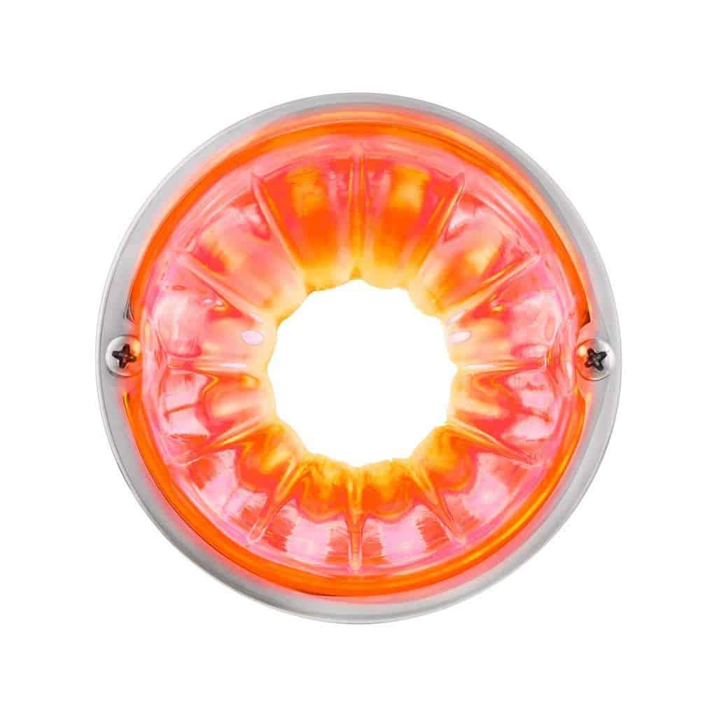 Dual Function Glass Watermelon Flush Mount Kit – Amber Led/Clear Lens 4 Dual Function Glass Watermelon Flush Mount Kit – Amber LED/Clear Lens
