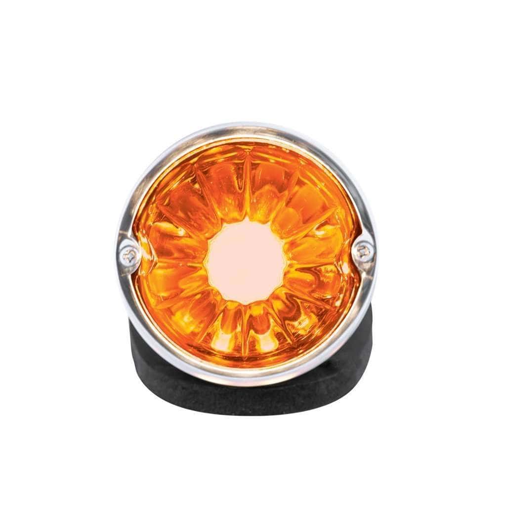 Chrome Die Cast Torpedo Cab Light With Watermelon Glass Lens &Amp; 1156 Bulb – Amber 3 Chrome Die Cast Torpedo Cab Light with Watermelon Glass Lens & 1156 Bulb – Amber